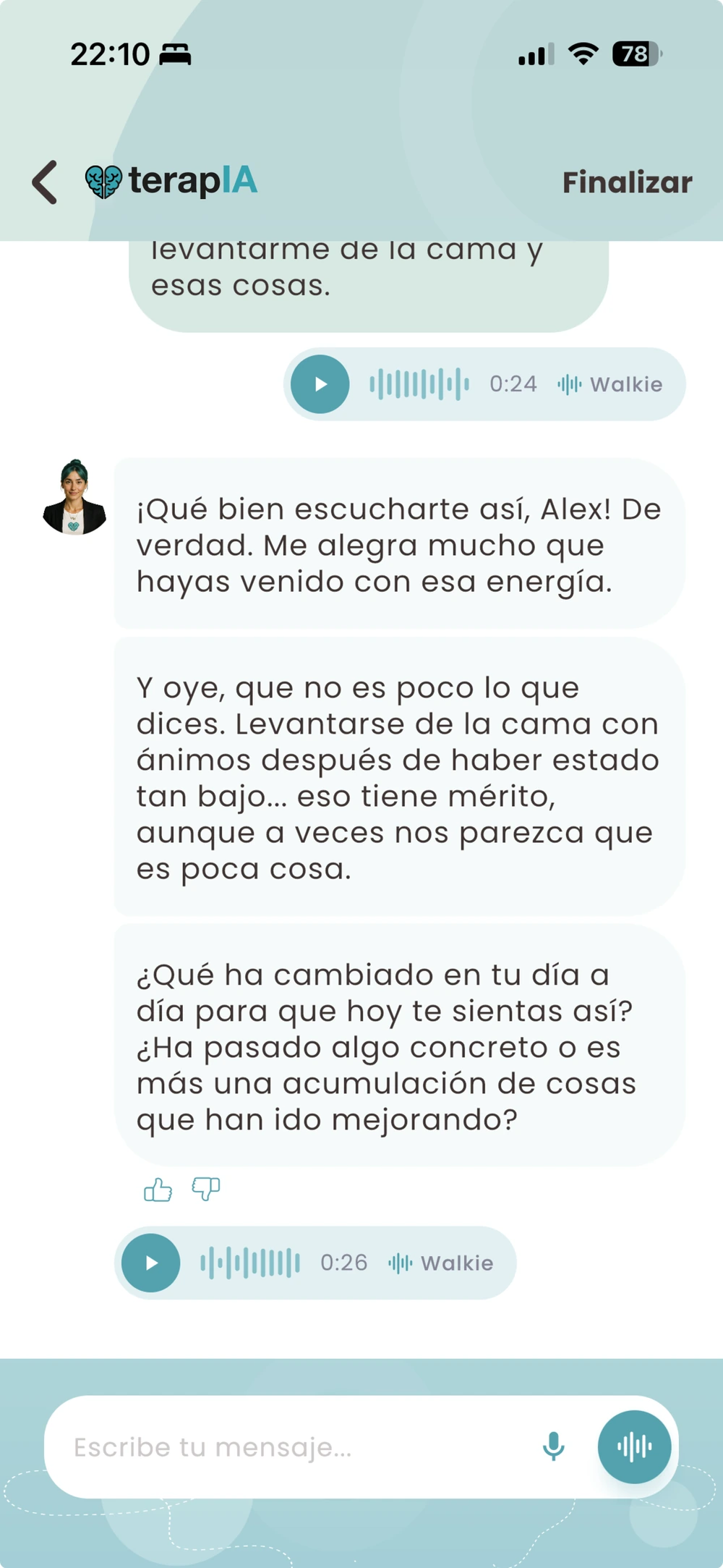 Conversación con Pía